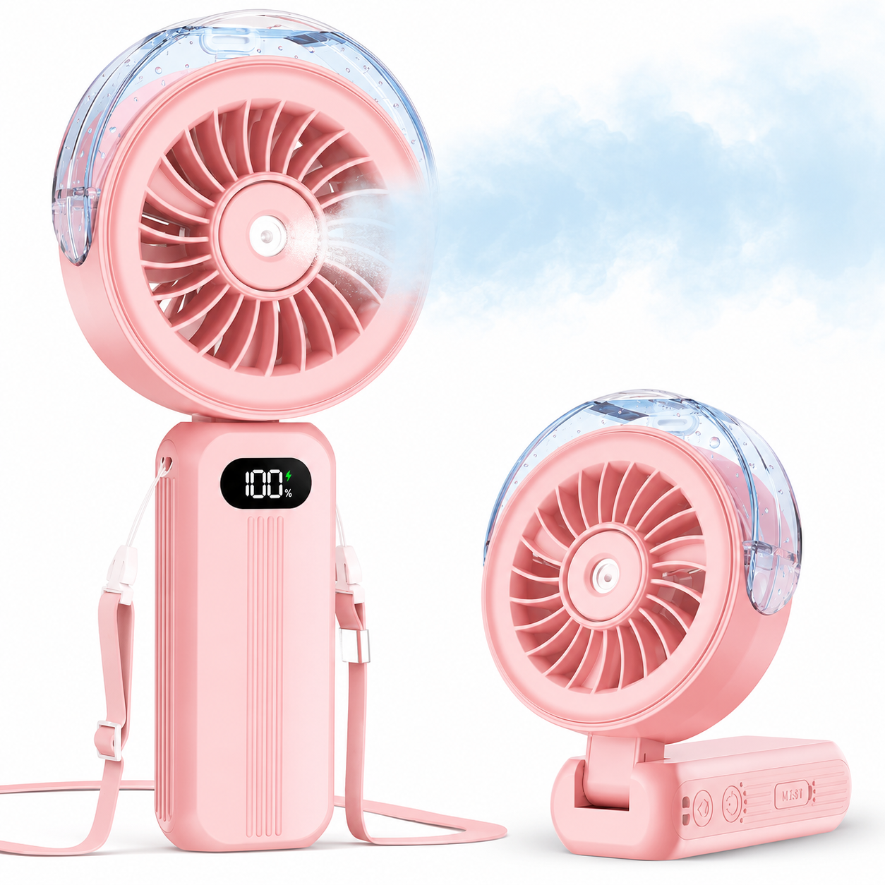 Otlonpe Handheld Misting Fan Portable