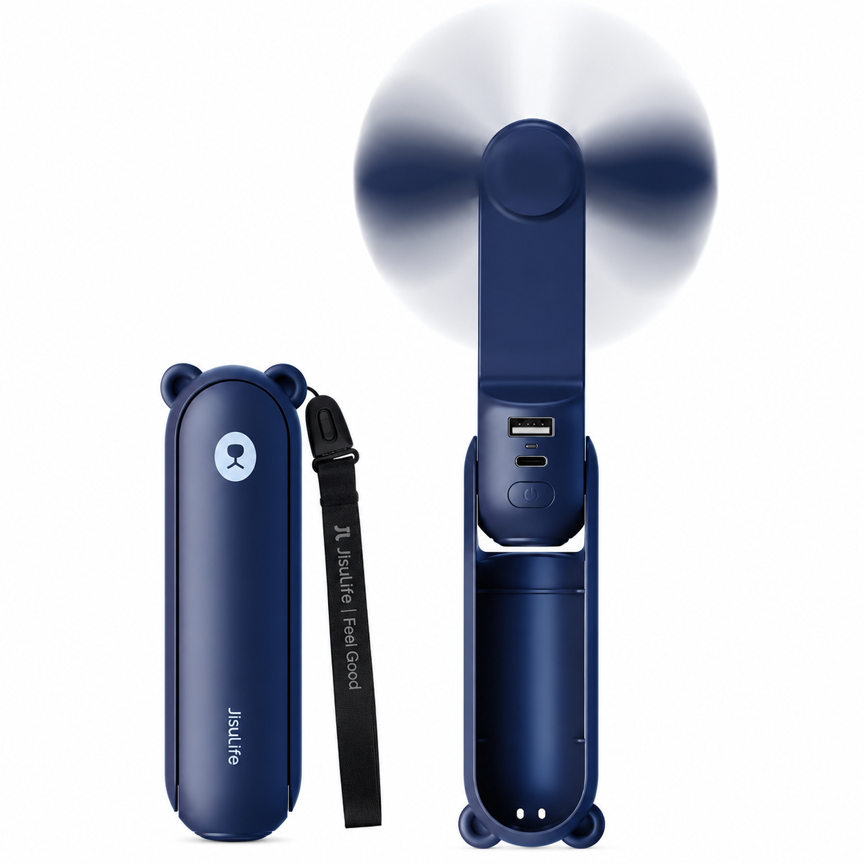 JISULIFE 3 IN 1 Handheld Mini Fan - Portable Fan & Power Bank & Flashlight