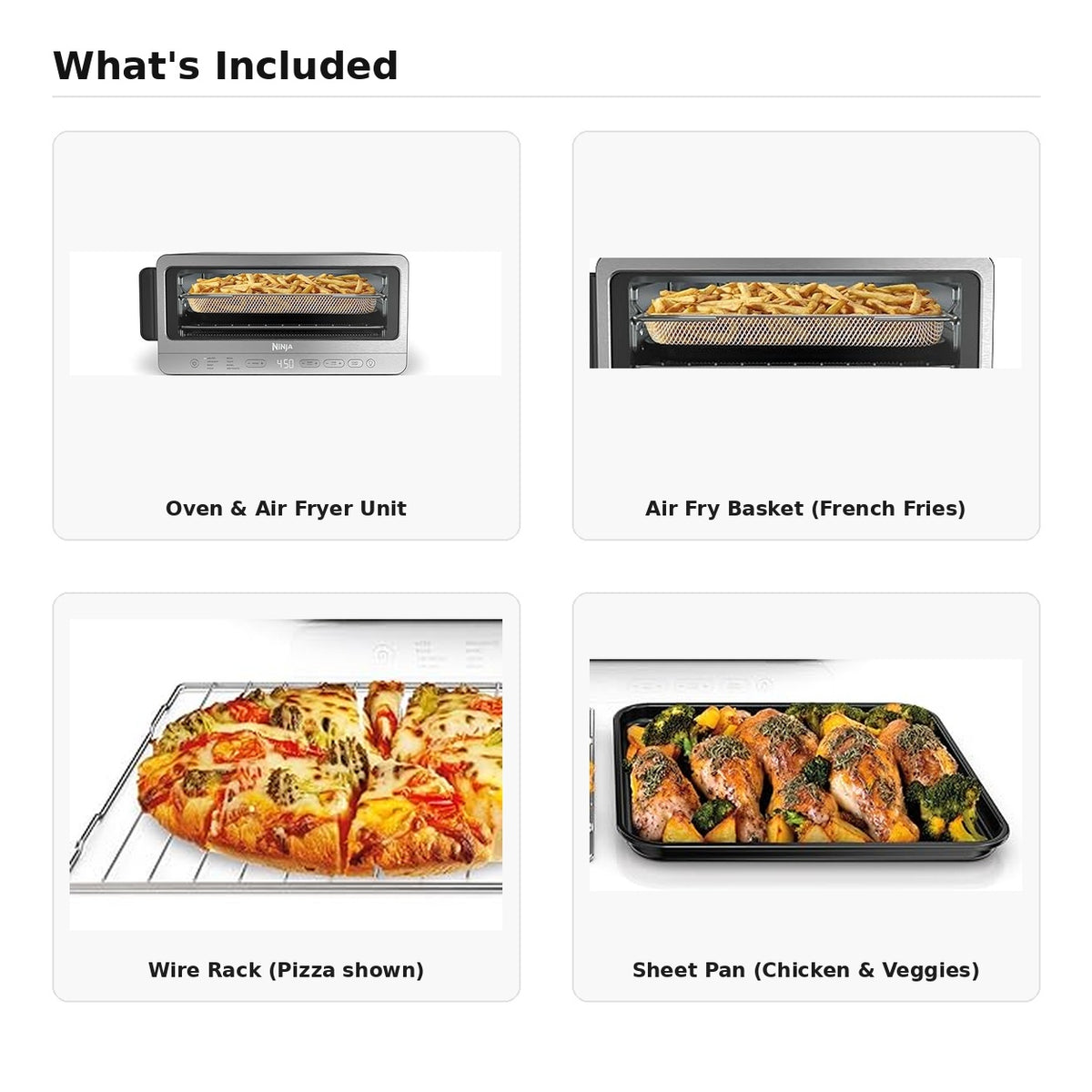 Ninja Digital Air Fry Countertop Oven (SP151) 8-in-1 Flip-Away Toaster Oven, 1800W, Stainless Steel