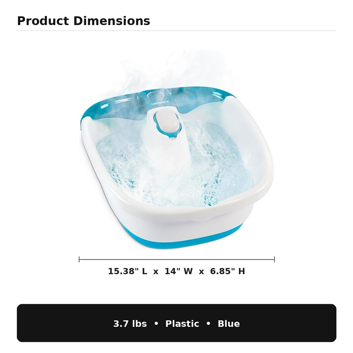 Homedics Bubble Mate Foot Spa Massager (FB-55) — Heated Foot Bath
