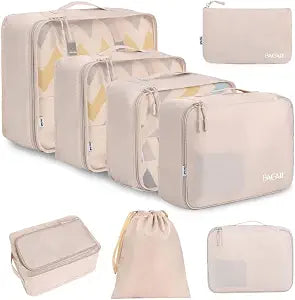 BAGAIL 8 Set Packing Cubes for Suitcases | Lightweight Luggage Organizers & Travel Bags
