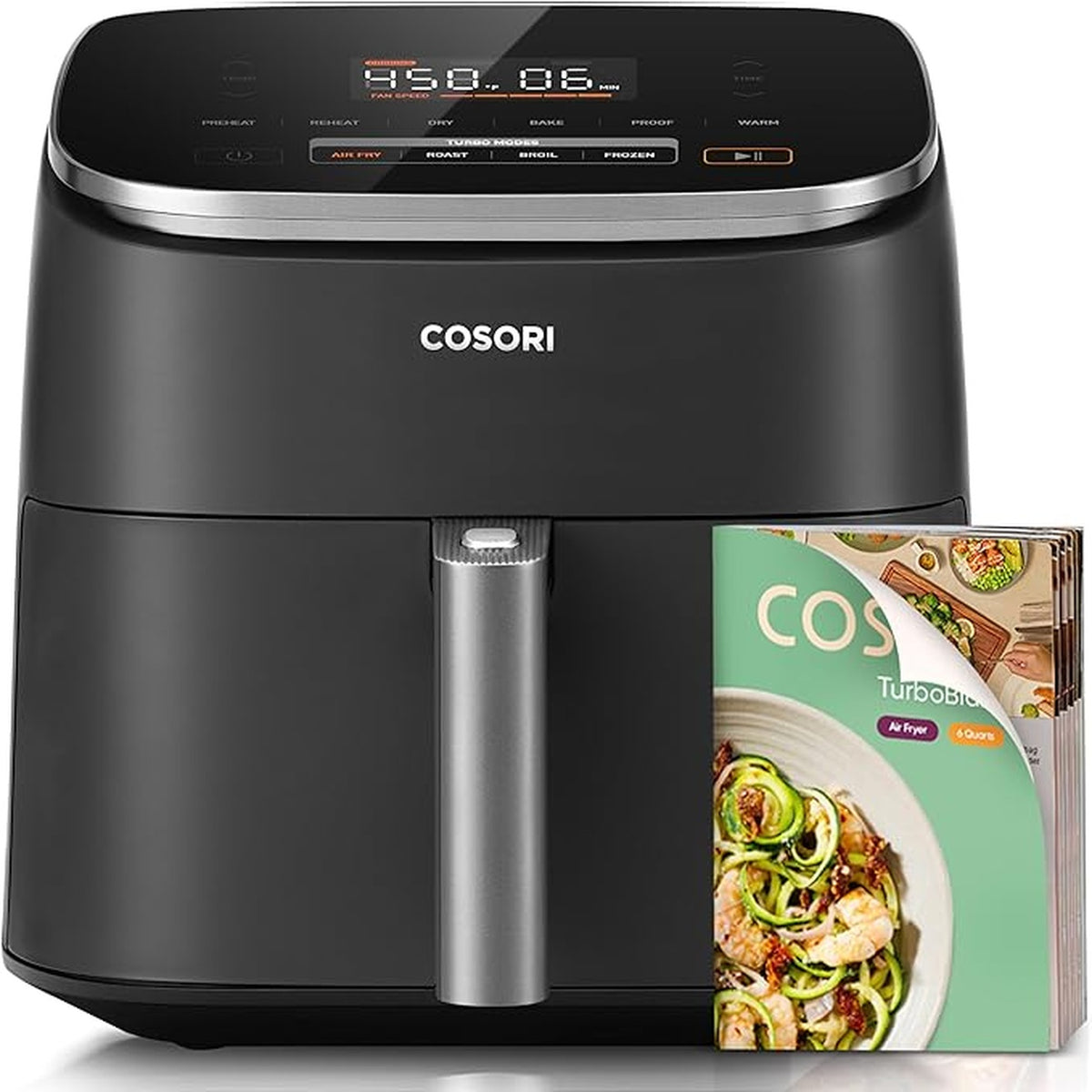 Cosori TurboBlaze 6-Quart 9-in-1 Air Fryer with PFAS-Free Ceramic Nonstick Basket