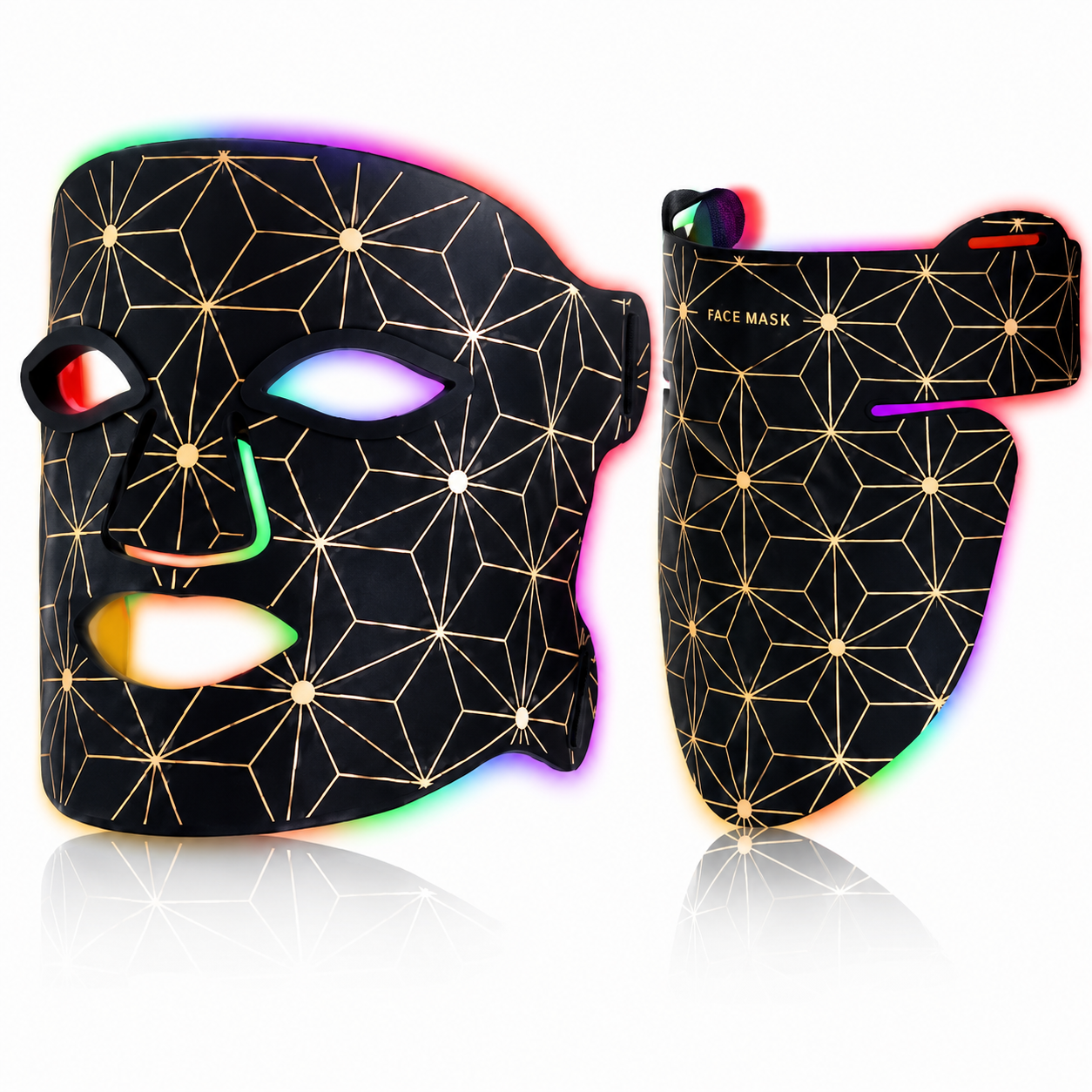 Red Light Therapy for Face and Neck, 8 Colors Red Light Therapy Mask Set