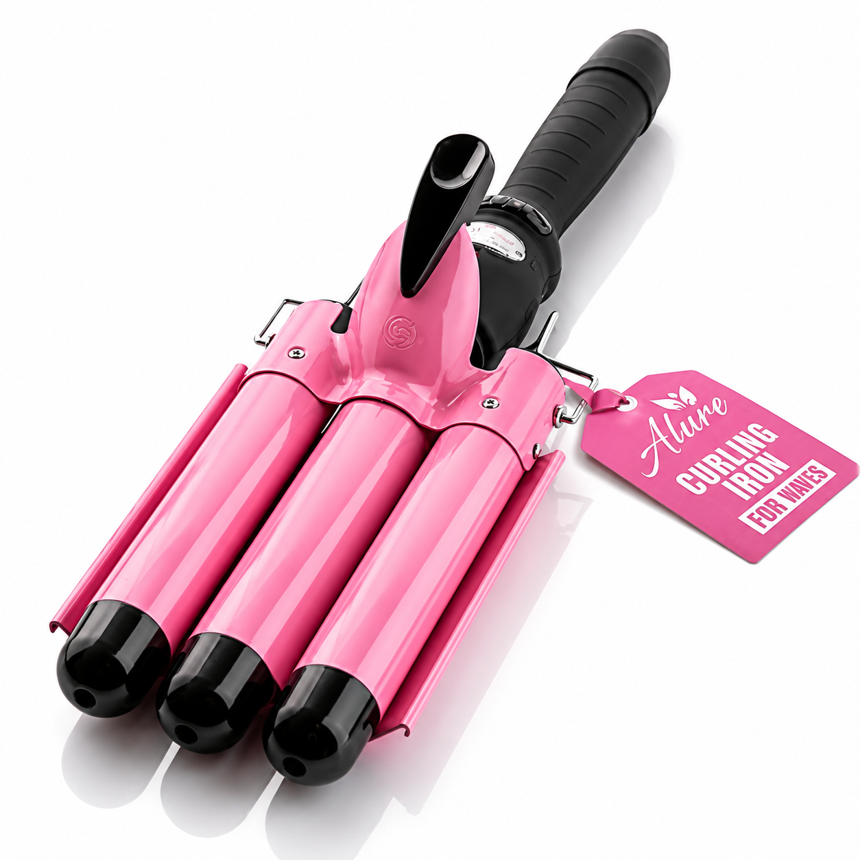 Alure Three Barrel Curling Iron Wand Hair Waver with LCD Temperature Display