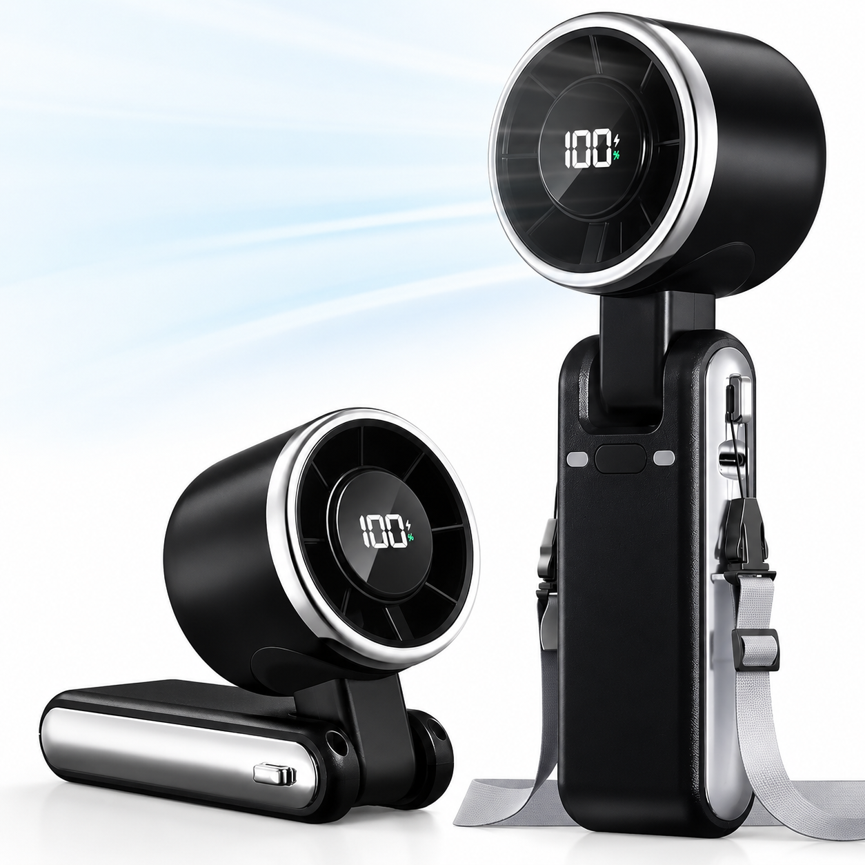 Portable Handheld Turbo Fan - 5 Gear High Speed 4000mAh Rechargeable