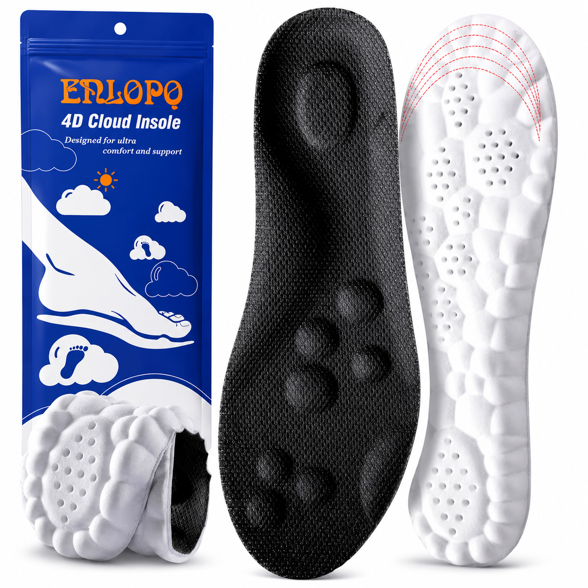 Evermere 4D memory foam insoles with arch support