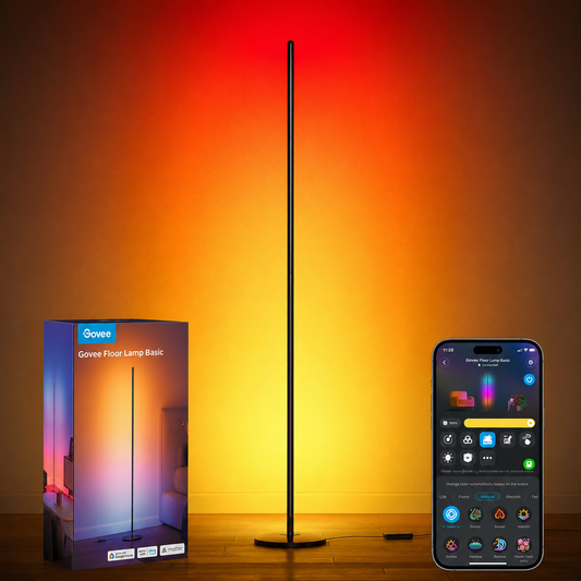 Govee RGBIC Floor Lamp, LED Corner Lamp Works with Alexa, Lamp with Music Sync
