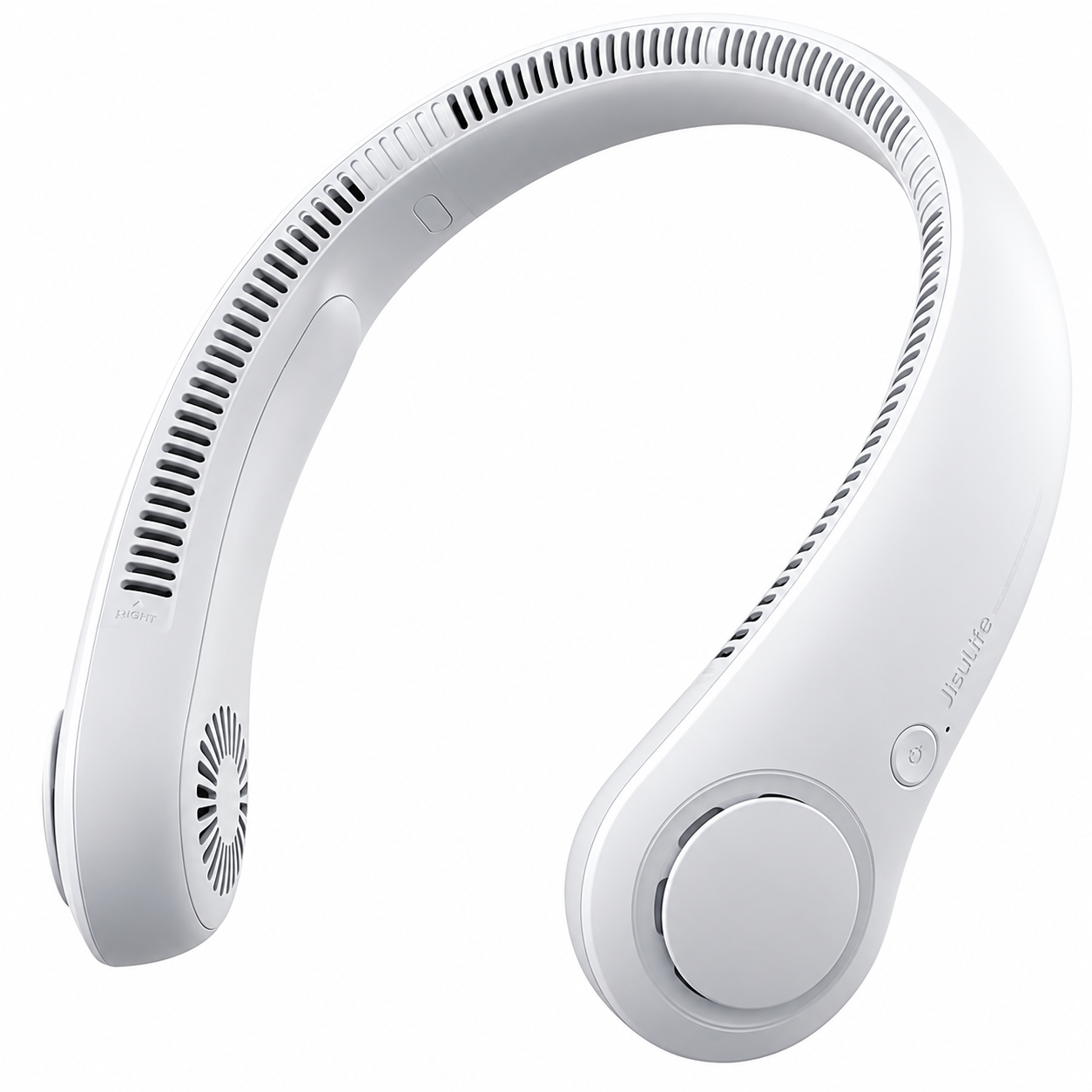 JISULIFE Portable Neck Fan, Hands-Free Bladeless, Gift for Women Men-Grey