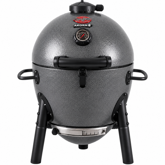 Char-Griller® AKORN® Jr. Portable Kamado Charcoal Grill and Smoker with Cast Iron Grates and Locking Lid