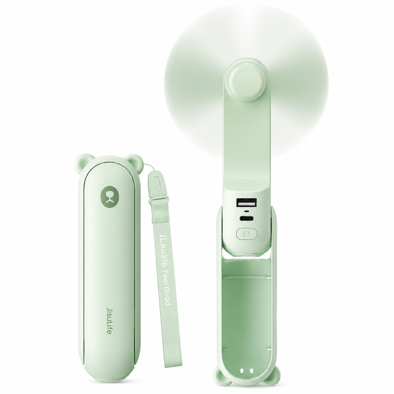 JISULIFE 3 IN 1 Handheld Mini Fan - Portable Fan & Power Bank & Flashlight