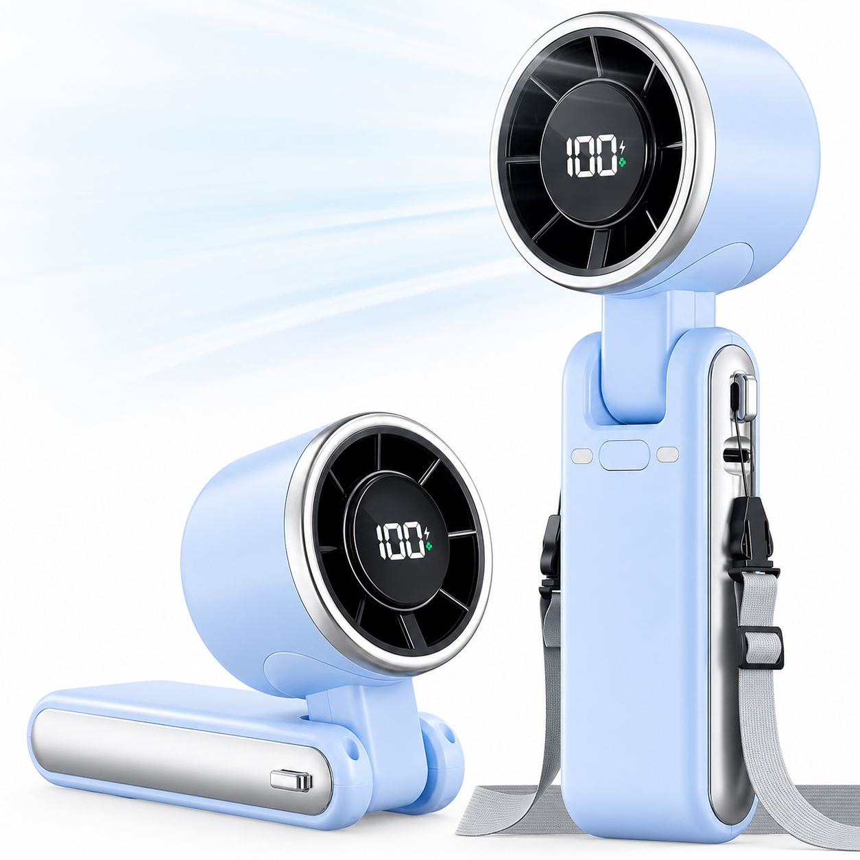 Portable Handheld Turbo Fan - 5 Gear High Speed 4000mAh Rechargeable