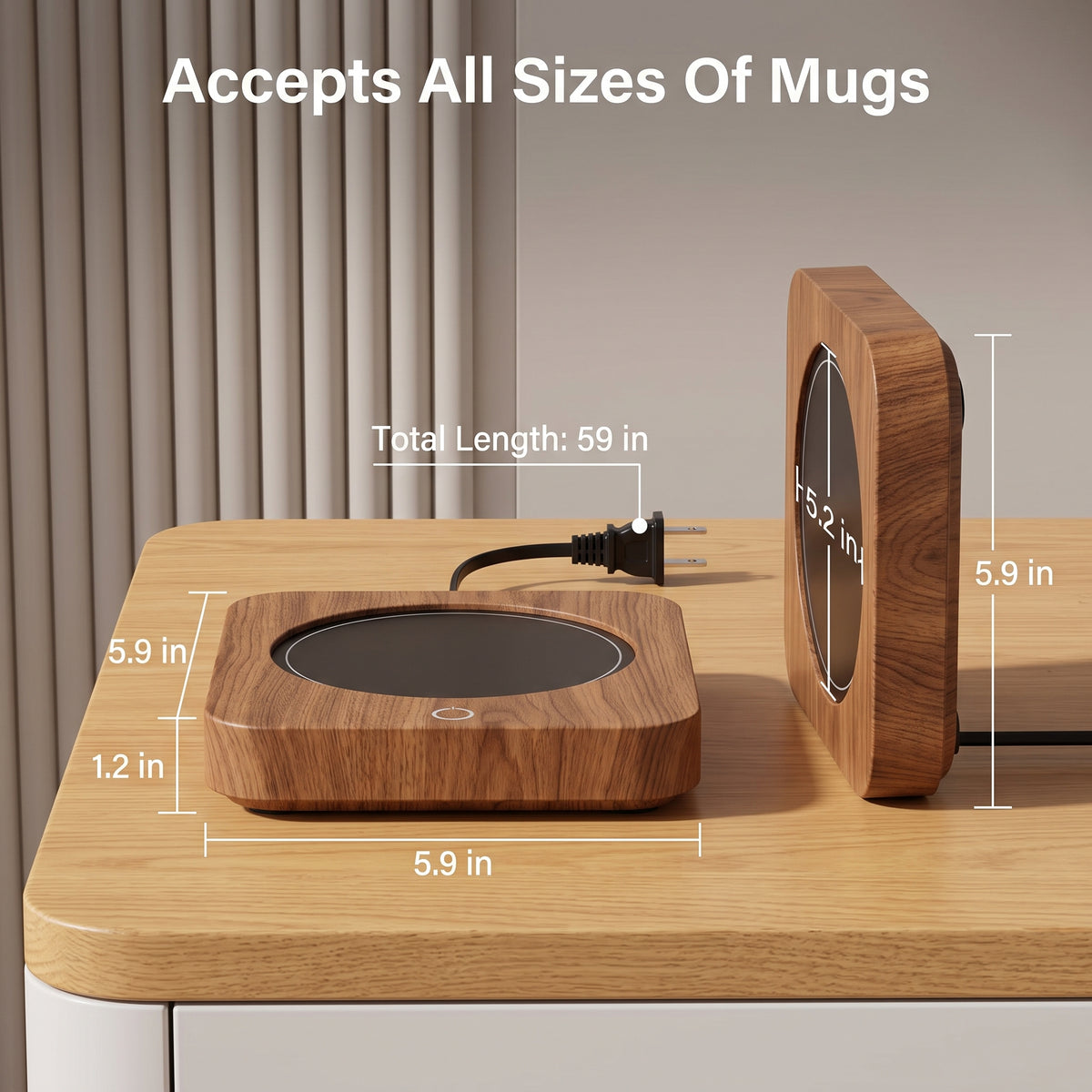 House Gem Coffee Mug Warmer for Desk & Candle Warmer Plate — 36W Fast Heating to 176°F, 12H Timer, Smart Memory & LED Display