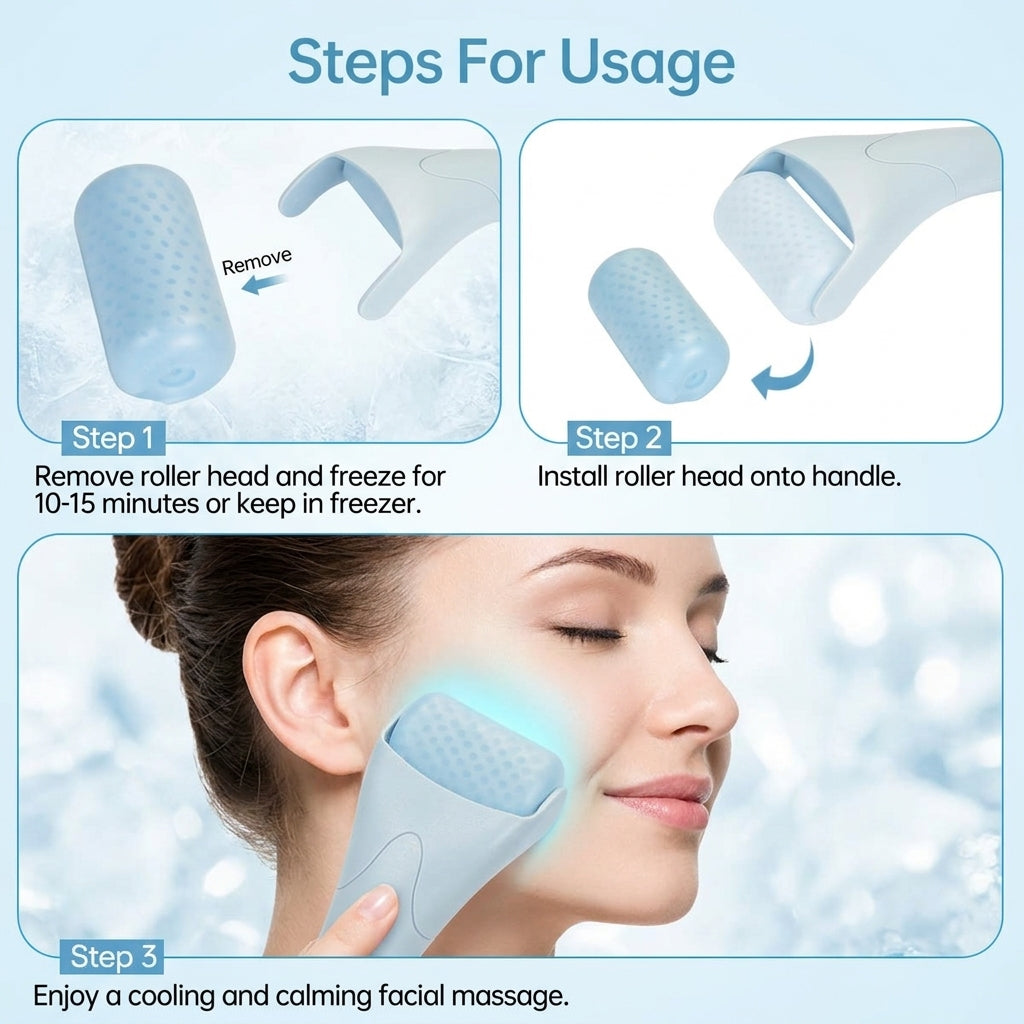 Fronnor Ice Roller for Face & Eyes – Cooling Facial Massager for Puffiness & Fine Lines