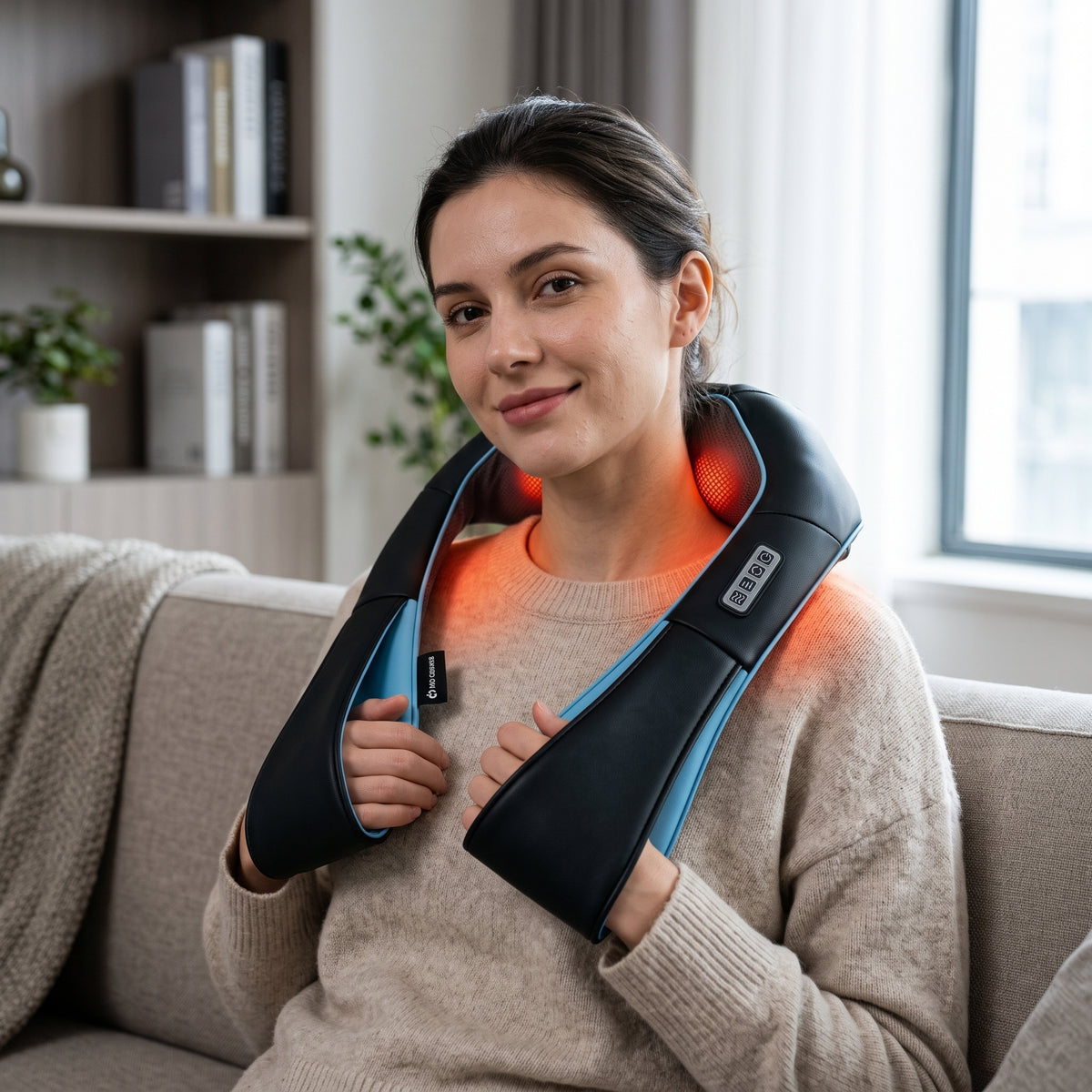 Mo Cuishle Shiatsu Neck, Shoulder, and Back Massager with Heat | Deep Tissue Electric Massager