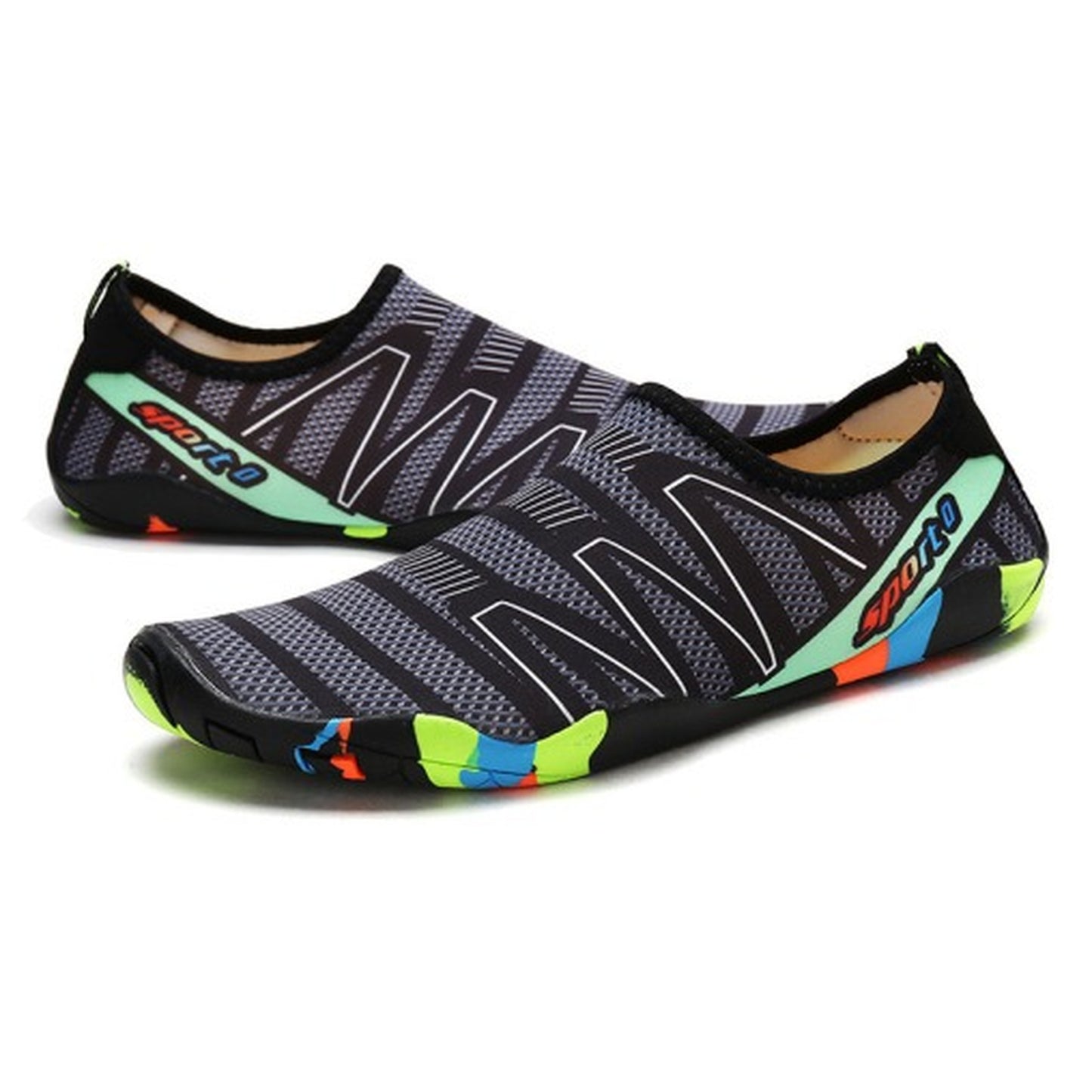 Men's & Women's Sport Water Shoes – Striped Quick-Dry Slip-On Aqua Shoes